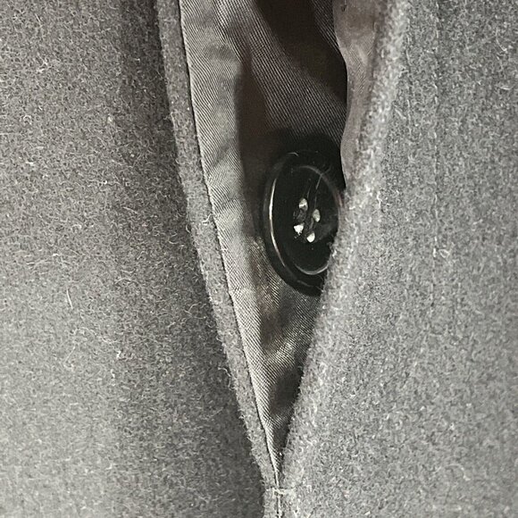 Cole Haan Men's Wool Blend Single Breasted Classic Coat Black Size Small - Picture 6 of 10